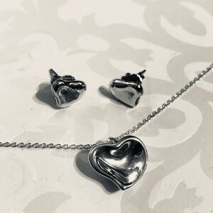 Tiffany & Co. Elsa Peretti Necklace & Earring Set